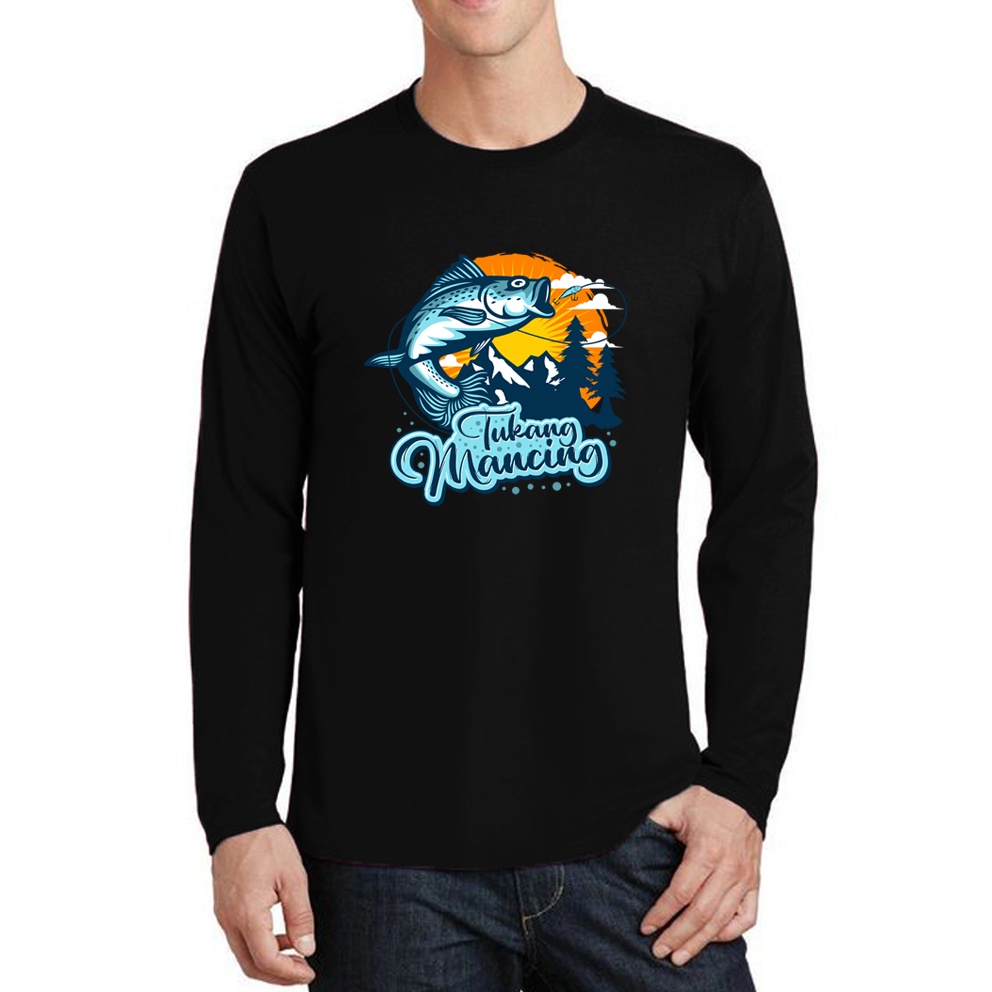 KAOS TANGAN PANJANG DTF | TUKANG MANCING | KAOS TANGAN PANJANG PRIA | KAOS TANGAN PANJANG PRIA KEREN