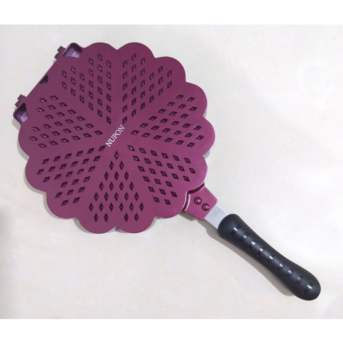 Panci Cetakan Kue Waffle Maker Pfoa Free Nupon Anti Lengket Non Stick - Ungu _Art