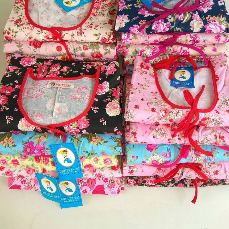 Daster Pretty girl, piyama, baju tidur, baby doll,motif adem