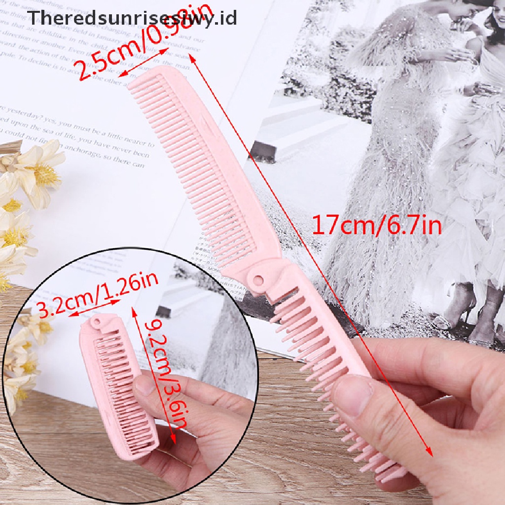 (Theredsunrisesiwy.Id) 1pc Sisir Lipat Portable Anti Statis Untuk Travel