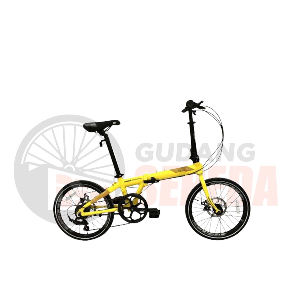 Sepeda Lipat Dahon Ion Madison 20 inch SNI Garansi Frame by element bisa kredit cicilan folding bike-Yellow