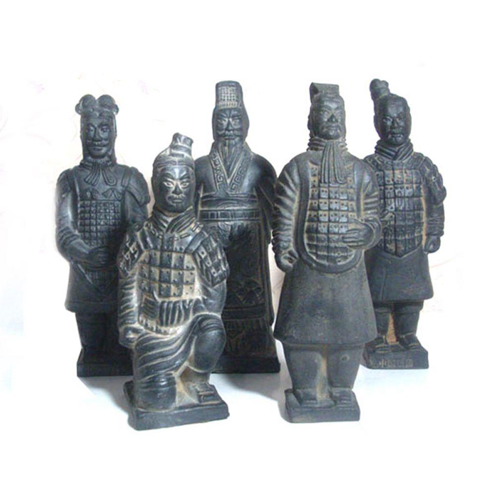 Lanfy Terracotta Warriors Travel Memorial Miniatur Kuda Ornamen Dekorasi Rumah China Antik Imitasi Gaya China Handmade Souvenir Kerajinan Terracotta Patung Tentara