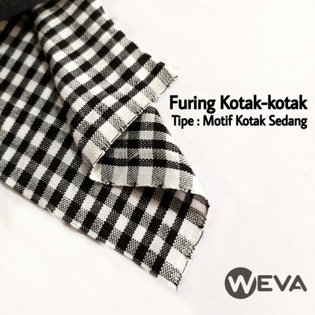 Bahan Kain Dalaman Jaket Furing Motif Kotak Sedang