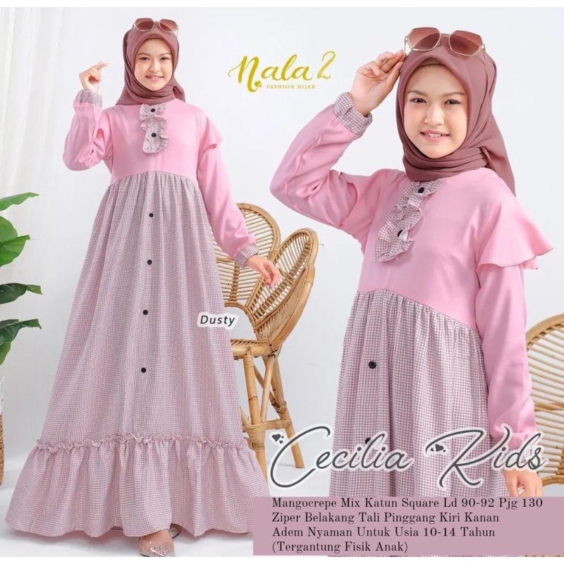 TERBARU CECILIA KIDS GAMIS ANAK TANGGUNG REMAJA TERBARU 2023 CECILIA KIDS NALA  GAMIS ANAK PEREMPUAN
