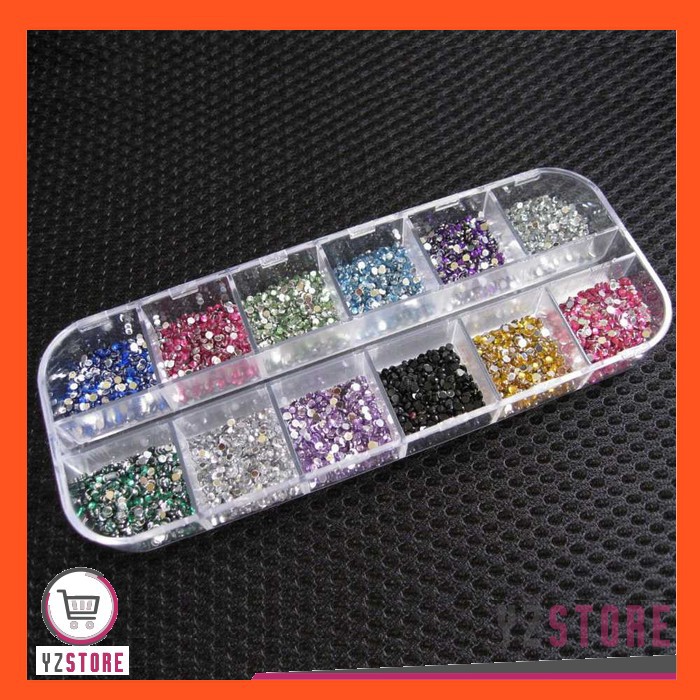 Hiasan Manik Manik Rhinestone Dekorasi Aksesoris Kuku Nail Art Decoration 1 Set YZ60