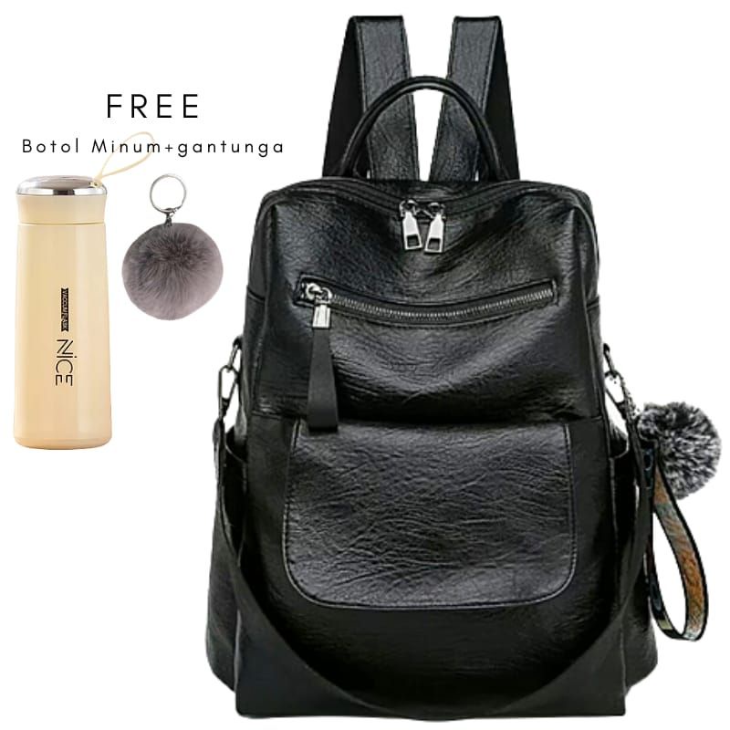 RANSEL SOFT LEATHER / FREE GANTUNGAN TAS BATAM TERBARU