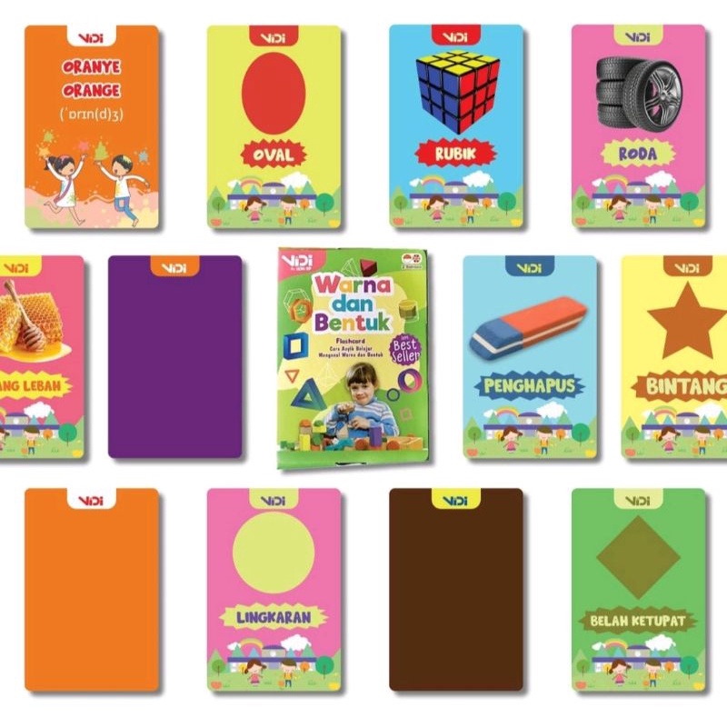 VIDI Flashcard / Flash card / Mainan Edukasi Kartu Pintar' Anak