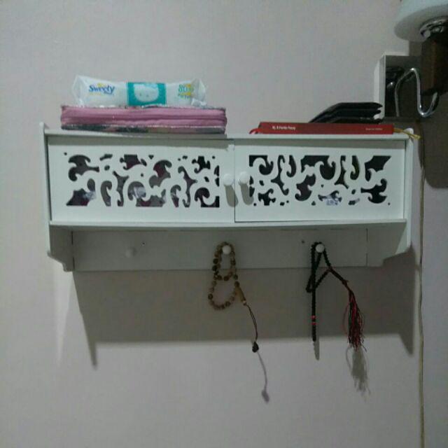 Rak Gantung Serbaguna Sudut Dinding Tempel Rumah Dapur Toilet Tempat Sabun Shampoo Organizer Rmts 01