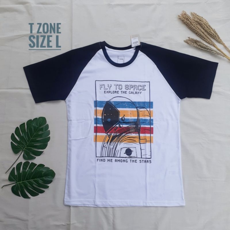 Kaos Pria  Merk T Zone ori Matahari size L
