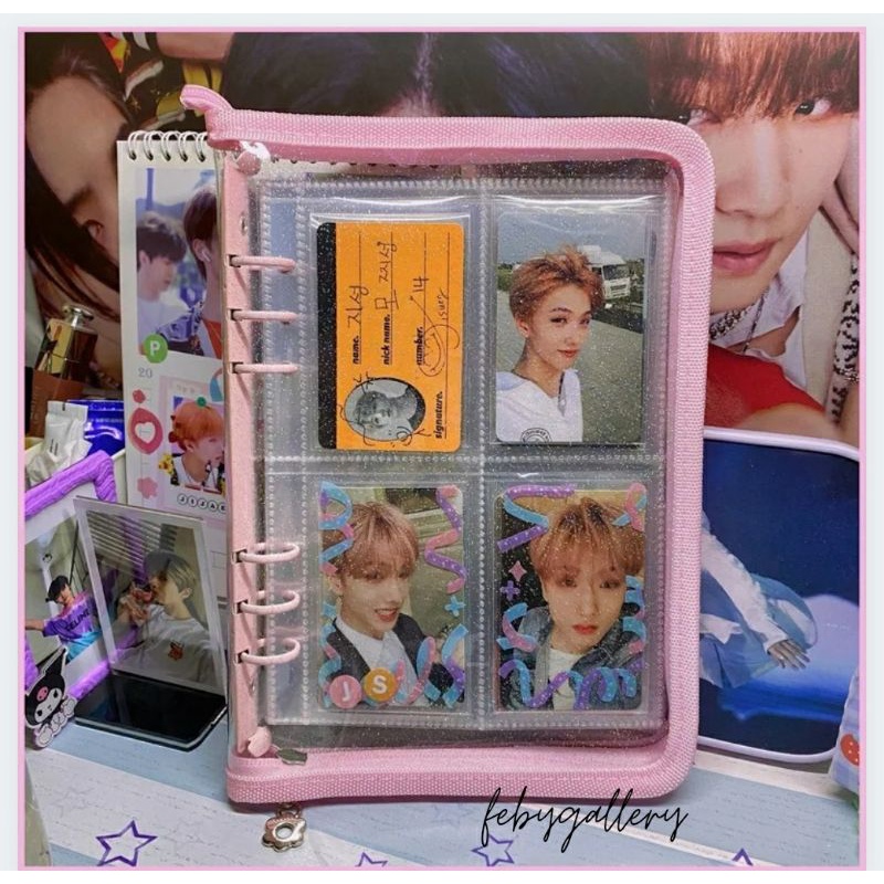 

Zipper Binder A5 6 Ring Glitter - Kpop Photocard Album