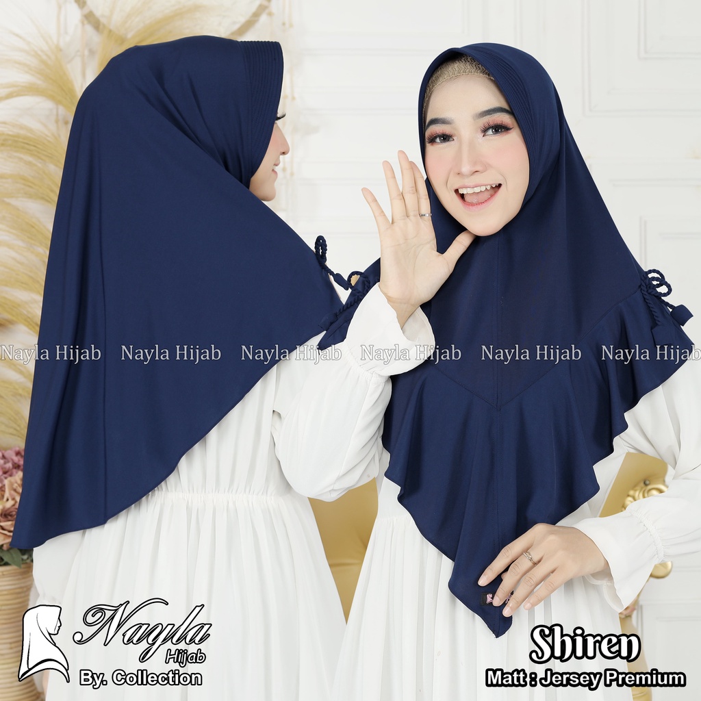 Kerudung Instan Pita Kepang Shireen Jilbab Instan Jersey Super Premium Terbaru Nayla Hija'b