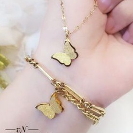 Titanium Set Kalung dan Gelang Wanita 333L