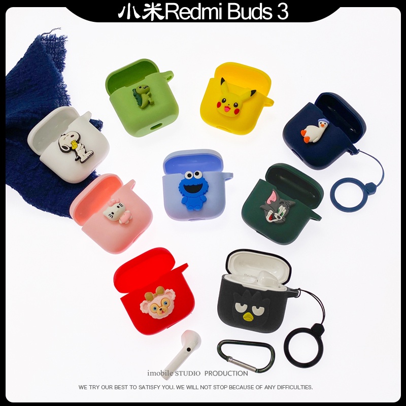 Soft Case Pelindung earphone anti Jatuh Motif Kartun Untuk Xiaomi redmi Buds 3