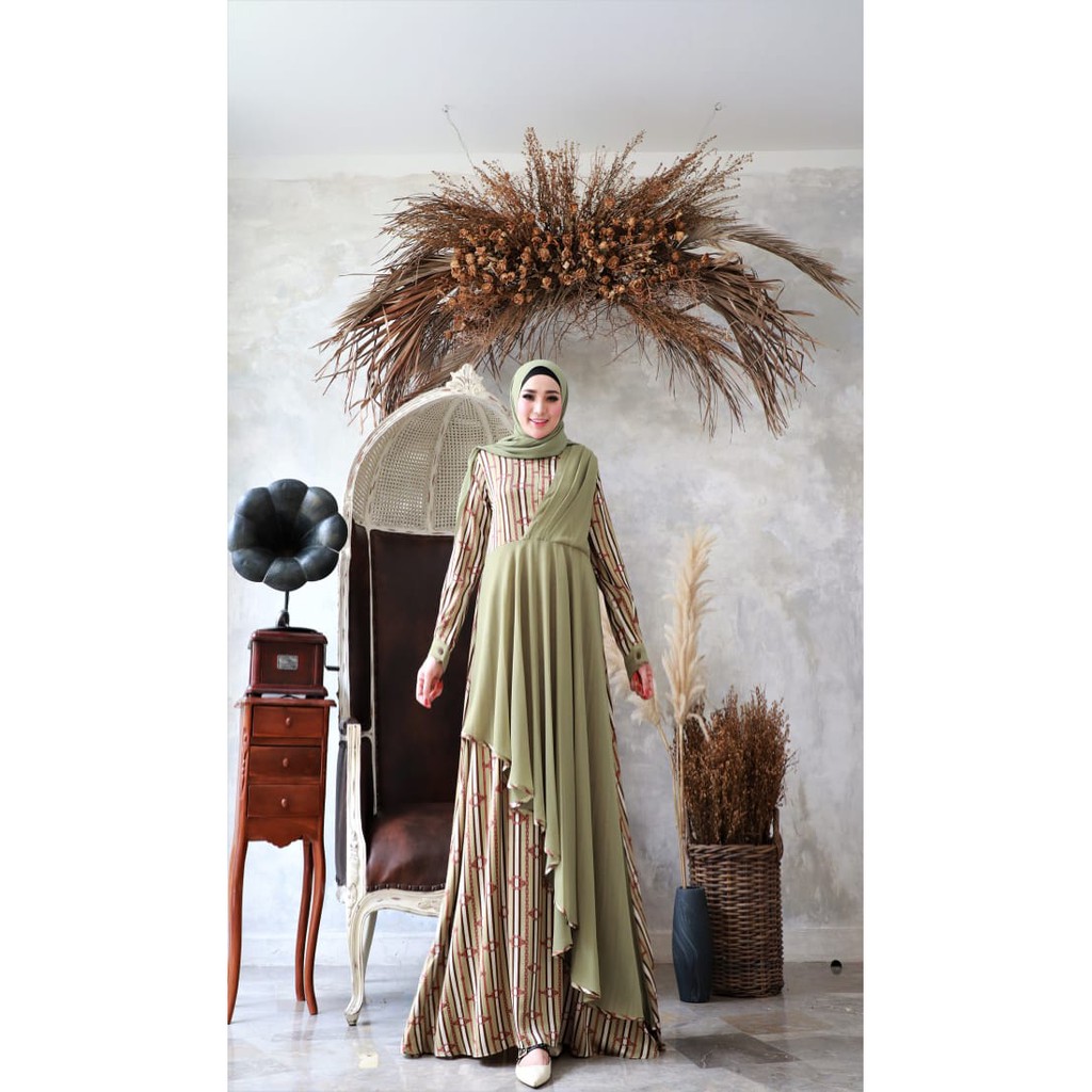 Dress Azka Gamis Fashion Muslim/By Glamz/