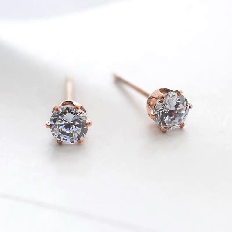 GG Anting Tusuk Diamond Simple Titanium