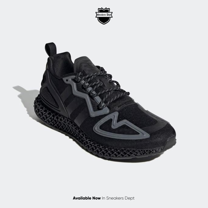Sepatu Sneakers Wanita ADIDAS ZX 2K 4D TRIPLE BLACK ORIGINAL