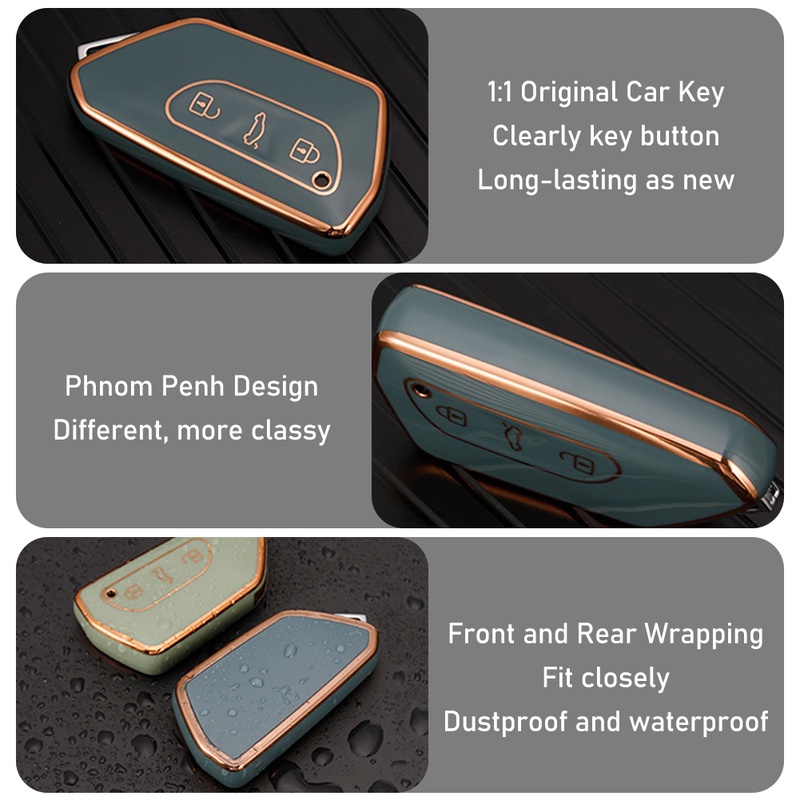 360° Case Kunci Mobil Bahan TPU Tahan Air Untuk BMW