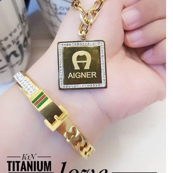 TiTanium set gelang kalung QA32