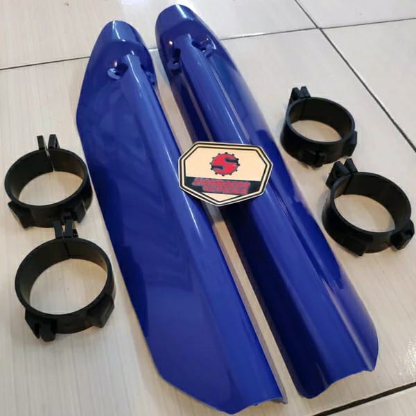 Cover Shock Depan Kawasaki Klx 150 Klem Telekospik Biru Shopee Indonesia
