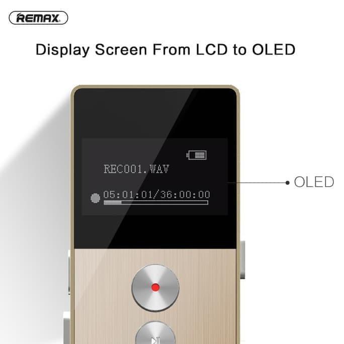 REMAX RP1 VOICE RECORDER PEREKAM SUARA - gold