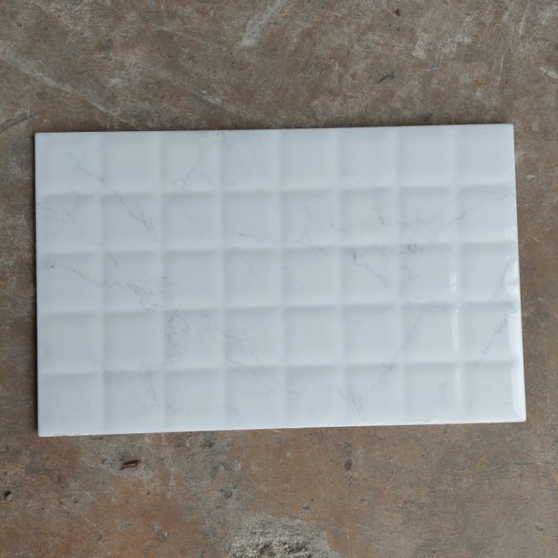 KERAMIK DINDING DAPUR KAMAR MANDI KIA JORDAN MARBLE GREY 25X40 KW1
