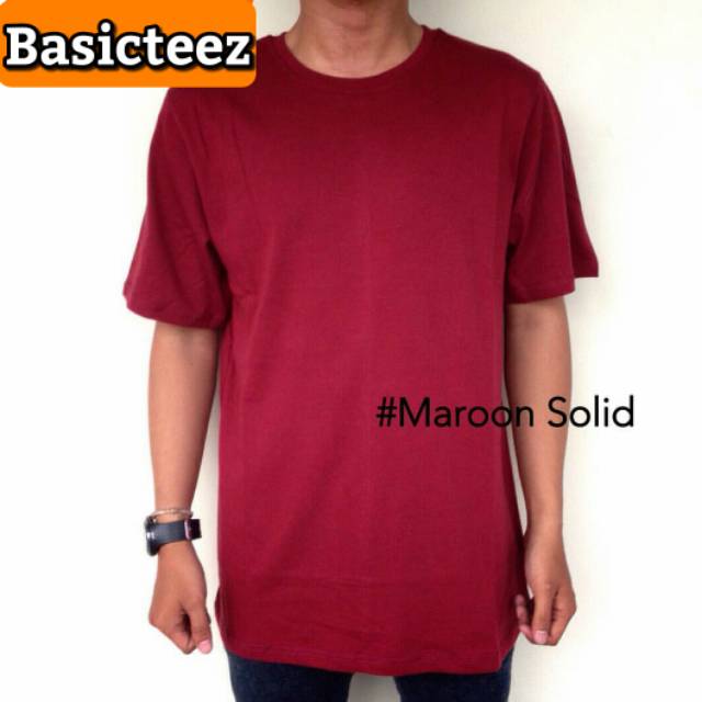 KAOS POLOS MAROON, COTTON COMBED 30s