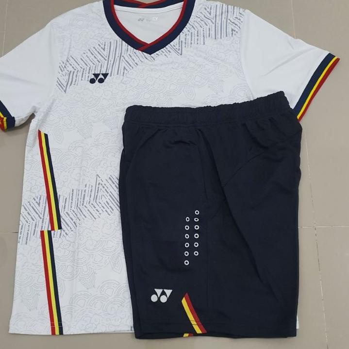Terbaru.. Y6096 PUTIH BAJU+CELANA BADMINTON YONEX IMPORT BAJU BULU TANGKIS  CELANA BULUTANGKIS