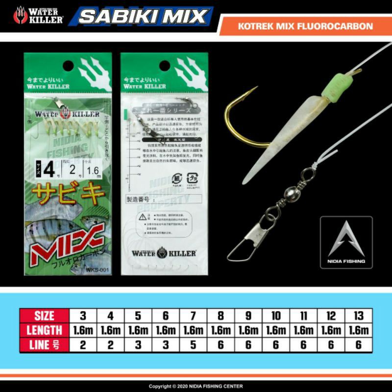 Umpan kotrek / sabiki rig / Kotrekan Water killer