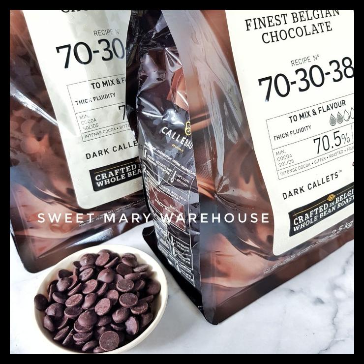 

TERBARUU!! Callebaut 7030 2,5kg Dark Extra Bitter Chocolate 70,5% 70-30-38 2.5kg TERBARU