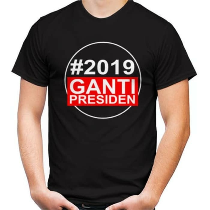 Kaos Tshirt Baju Combed 30S Distro Ganti Presiden 2019 LOGO BULET