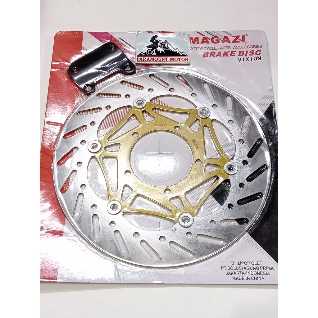 piringan cakram depan vixion old vixion new MAGAZI GOYO tebal 4mm lebar 300mm +breket cnc floating b