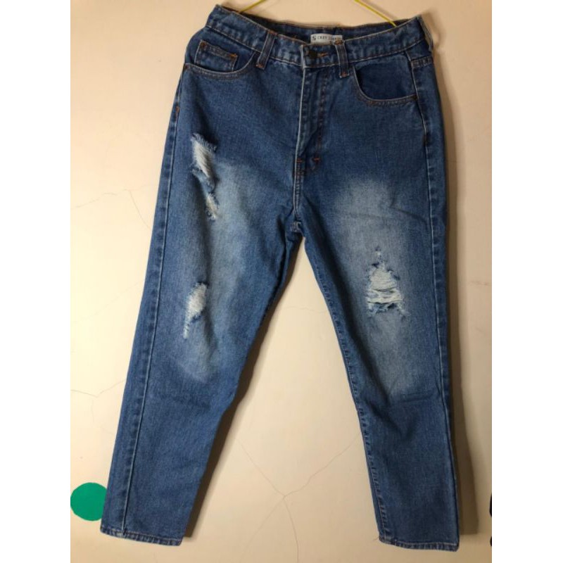 PRELOVED STRIPPED JEANS BY OCLO OFFICIAL