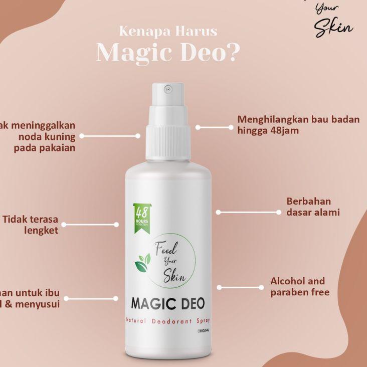 ✅Viral Banget❤Feed Your Skin Deodoran Magic Deo Natural Deodorant Spray Deodorant Tawas Deodorant Ca