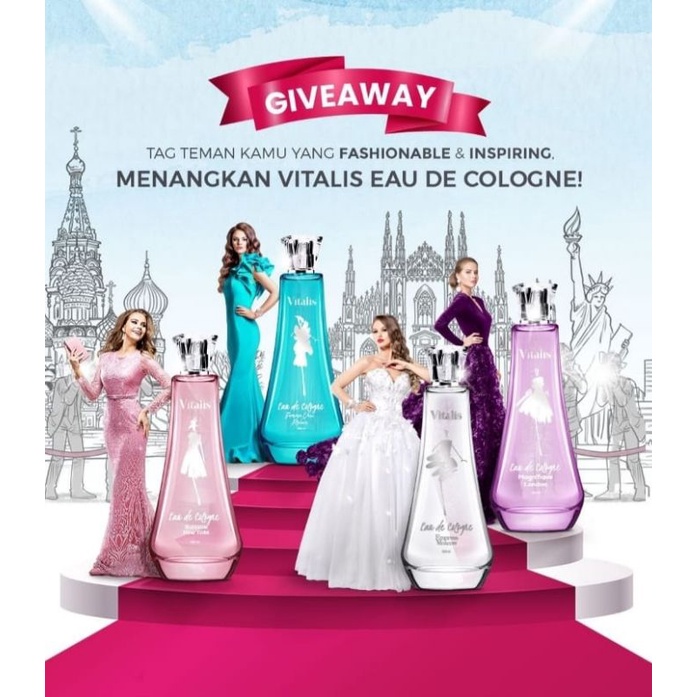 VITALIS EDC PARFUM BOTOL KACA | Vitalis Eau De Cologne Empress | Mognifique | Fame Chi | Blossom