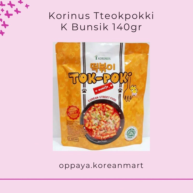 

KORINUS Tok-poki HALAL K Bunsik 140gr - Tokpoki instant