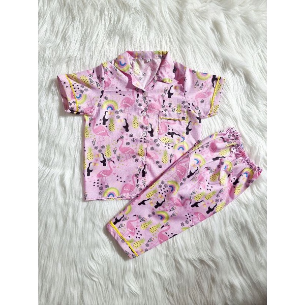 Baju Tidur Piyama Anak 1-5 Tahun Motif Karakter Lucu Kekinian Size M L XL Part 2