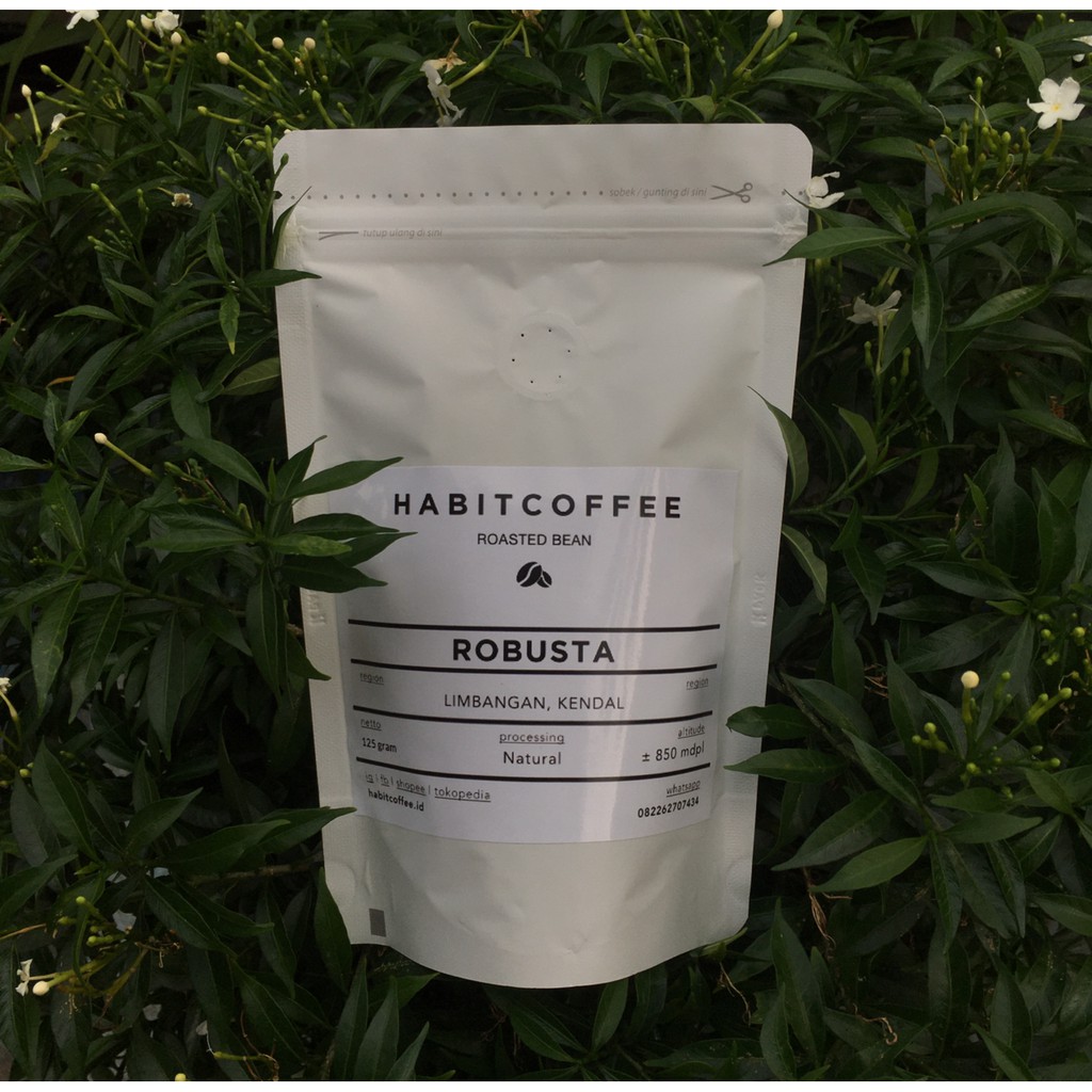 

Roasted bean kopi robusta 125 gram 125 gr 125gr habitcoffee