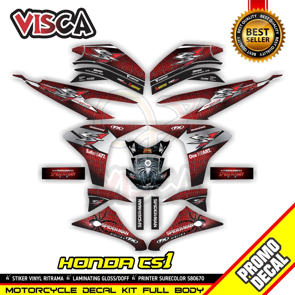 Decal Cs1 Full Body Stiker Cs1 Full Body Striping Cs1 Full Body Striping Honda Cs 1 Variasi Spiderma