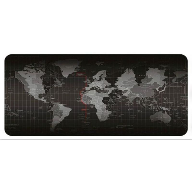 Gaming Mouse Pad XL Desk Mat Motif Peta Dunia - Taffware