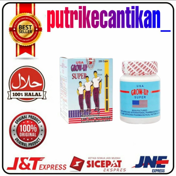 

Grow up super usa asli obat peninggi badan 100% original suplemen peni