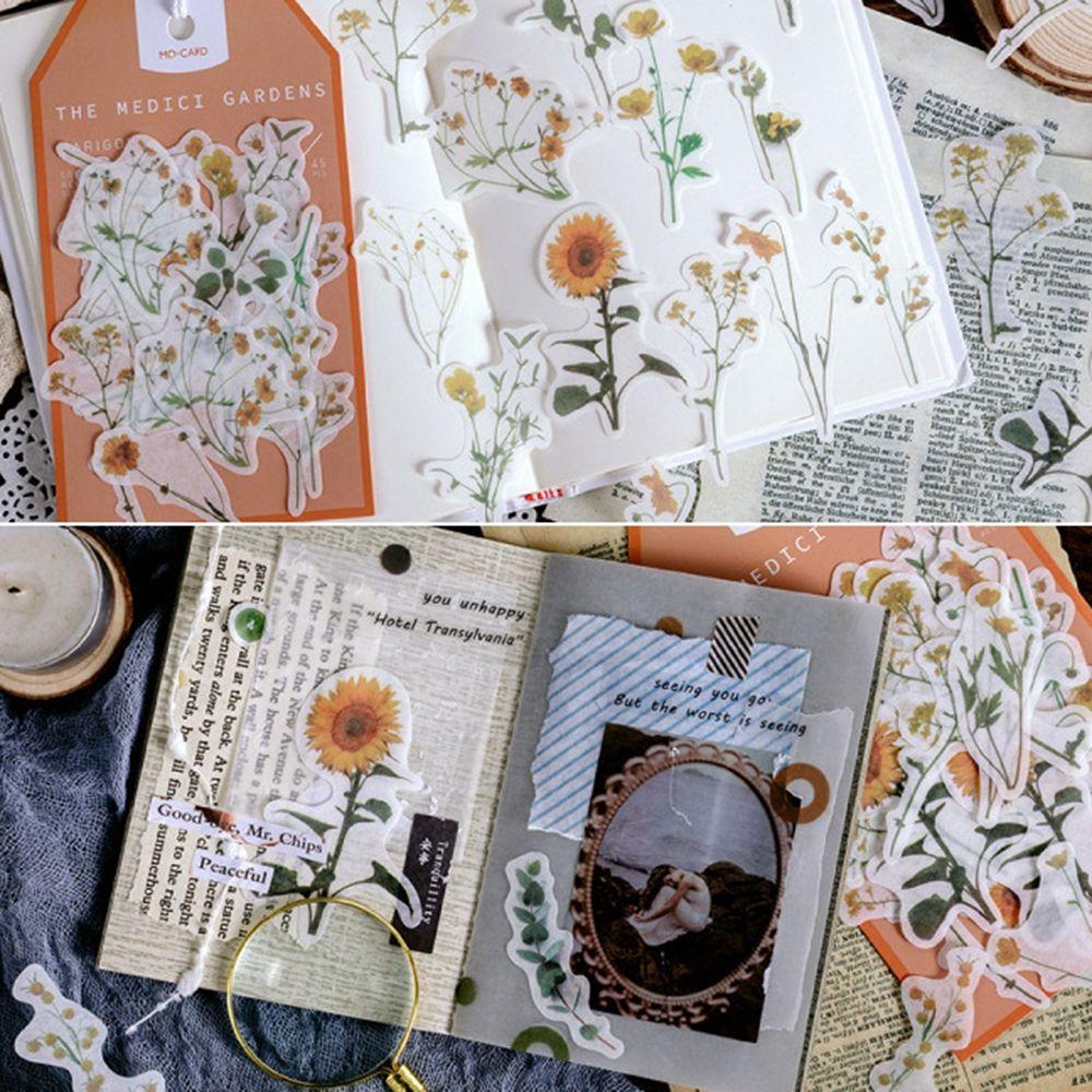 Lanfy Journaling Sticker Washi Stiker Scrapbooking Dekoratif Stamping Craft Paper Label Kertas Alat Tulis