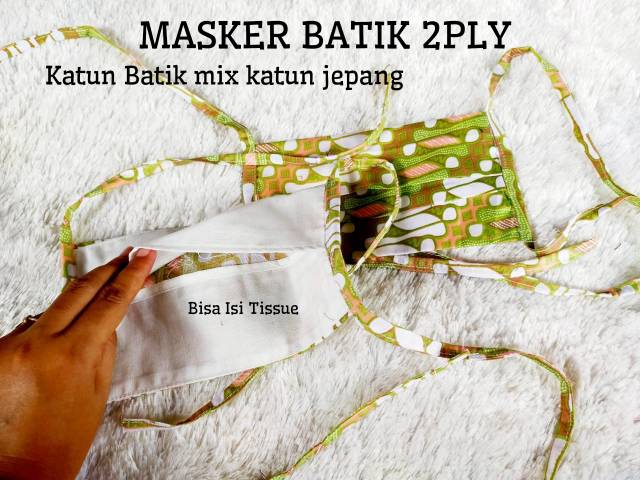 Masker kain motif batik