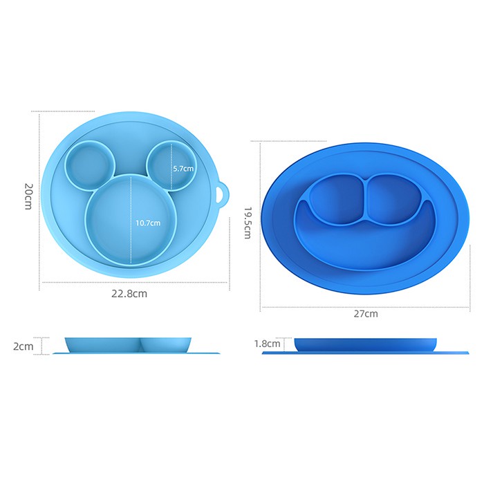 ~ PIYOSHI08 ~ Piring Makan Anak Anti Slip Silikon Plate Mat Silicone PD97