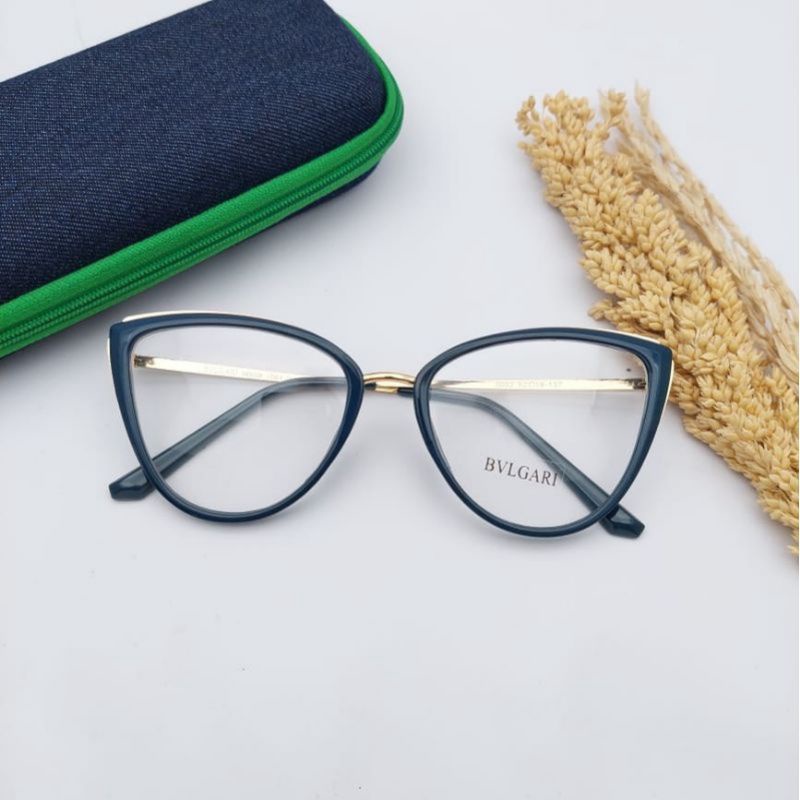 COD] Frame CAT EYE Wanita murah (3002)GRATIS Lensa BLUECROMIC