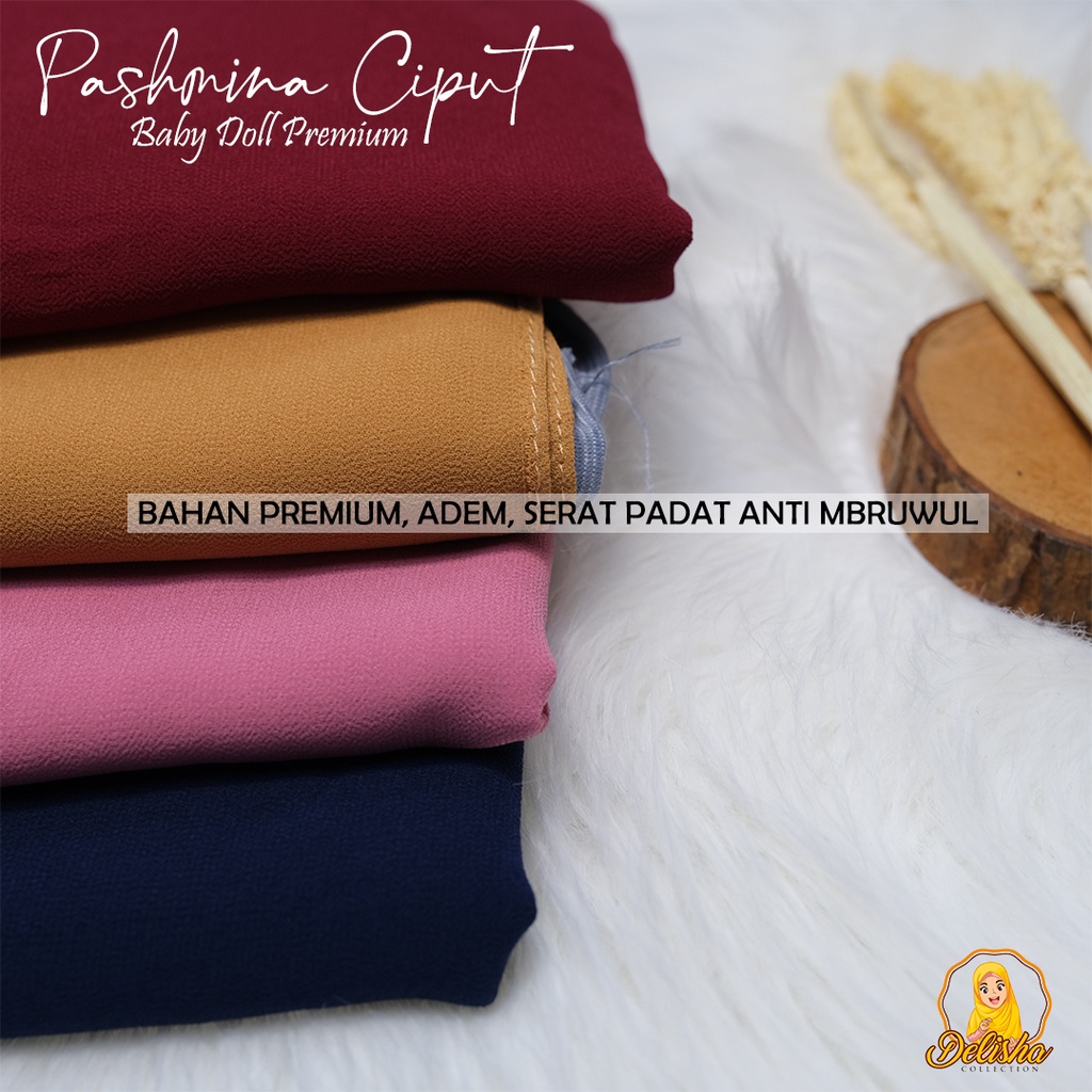 Pashmina + Ciput 2IN1 Ceruty Baby Doll Premium / Pashmina + Inner 2IN1 Ceruty Baby Doll Premium / Inner Pasmina Ceruty Premium / Pashmina Instant Baby Doll Premium