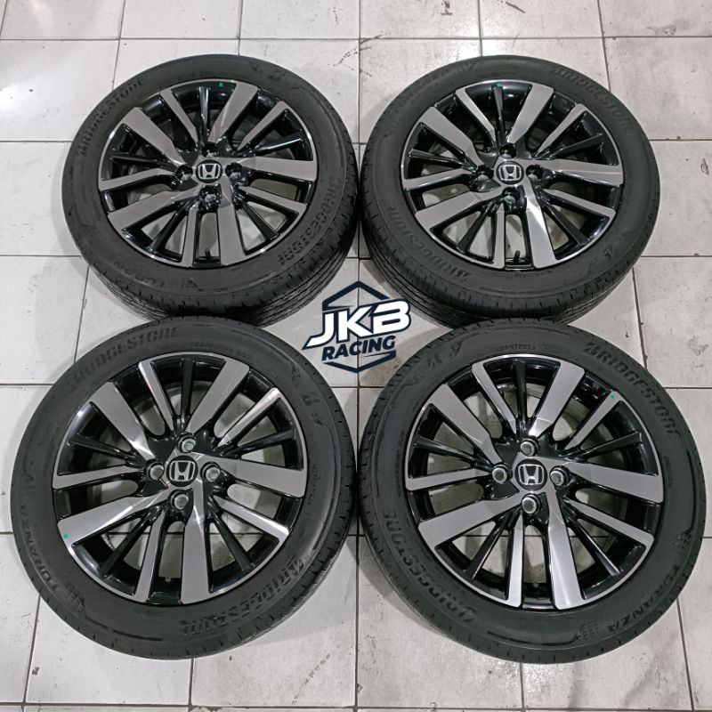 Velg Mobil Bekas Oem Honda City Hatback Ring 16 pcd 4x100 + Ban Bridgestone 185 55 R16