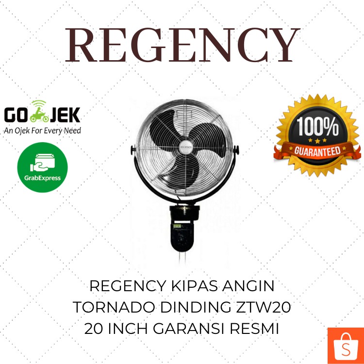 Regency Kipas Angin Besi Wall Fan Tornado ZTW 20 20inch / Tempel Dingin / Gantung Tembok Murah