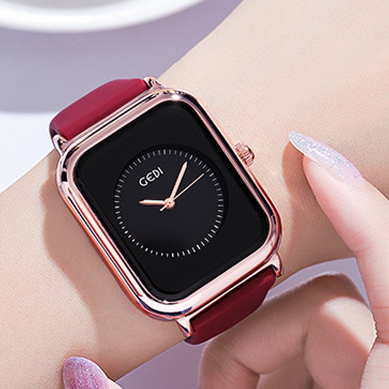 SANGCAKRA COD - Jam Tangan Wanita Terbaru 2023 Korea Dewasa Iph500abl Trendy Kekinian Strap PU Dial Kotak - JW1