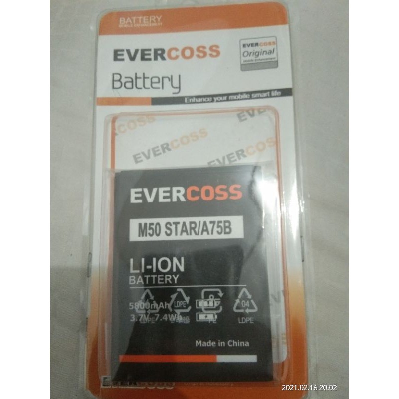 baterai evercoss M50 STAR/A75B