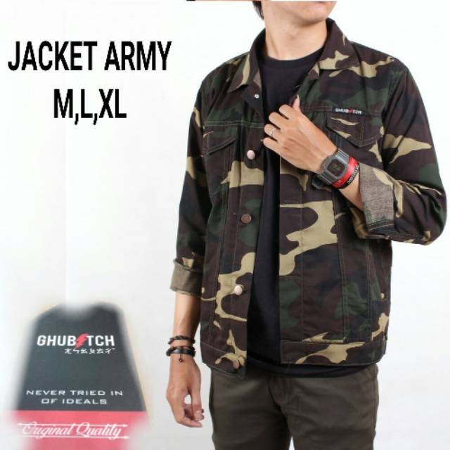 Jaket army pria